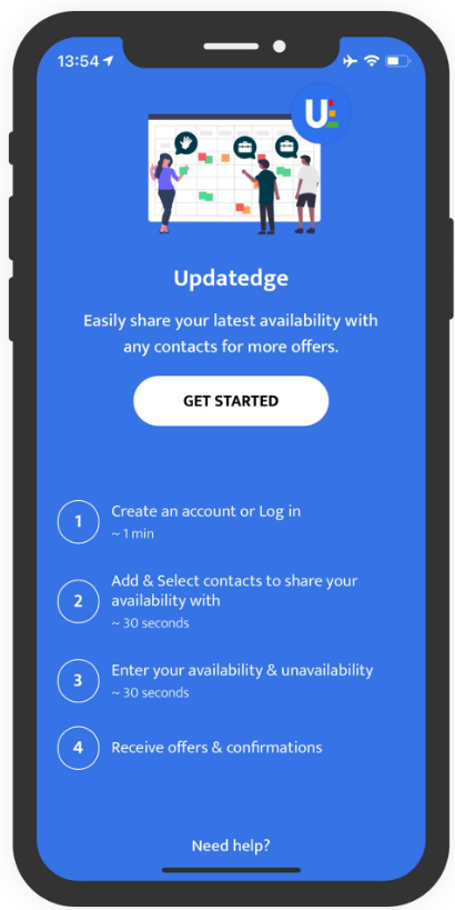 Updatedge Mobile App Get Started